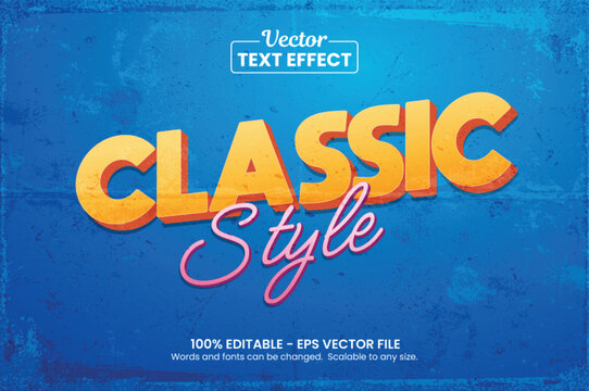 Vintage Editable Text effect Premium Vector