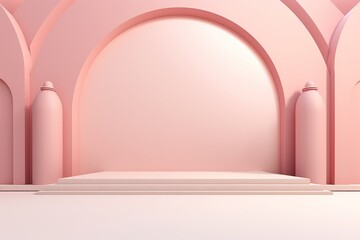 Wall Mural - Elegant minimalist luxury background with pink color.