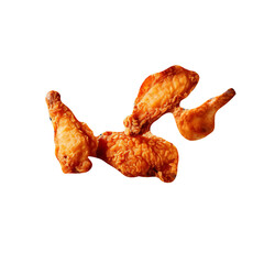 So crispy Grilled chicken legs isolated on transparent background 