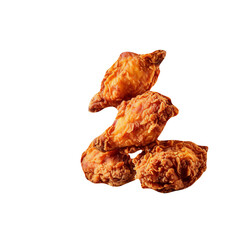 So crispy Grilled chicken legs isolated on transparent background 