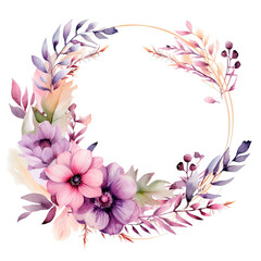 Wall Mural - frame of pink flowers