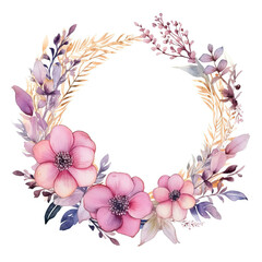 Wall Mural - frame of pink flowers