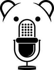 Poster - Koala head with podcast microphone