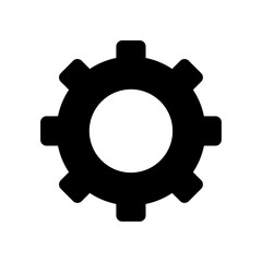 Wall Mural - Vector setting icon vector with work cog gear element cogweel mechanism symbol