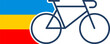 Simple bicycle with three color flag