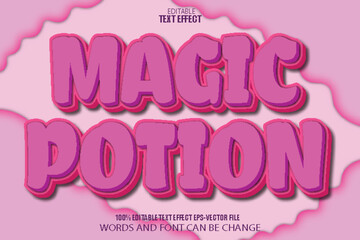 Poster - Magic Potion Editable Text Effect 3D Cartoon Style