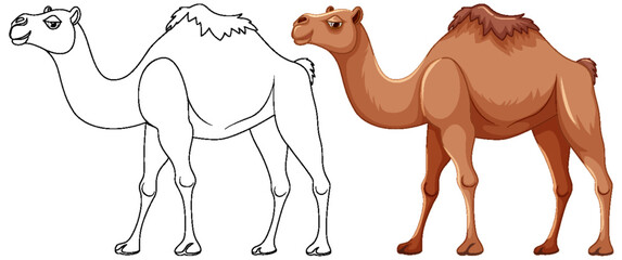 Sticker - Camel Walking Outline