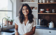 © JuanM - Smiling diverse businesswoman at her home