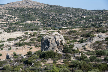 Wall Mural - Beautiful and unusual rocks and mountains with a sunny summer day on the island of Crete