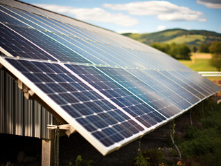 Rural Energy Revolution: Solar Cells Grace the Roof of a Charming Ranch