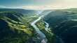 Der Fluss aus der Vogelperspektive: Eine beeindruckende Luftaufnahme