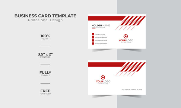 Creative unique, Professional, Luxury, Modern and simple corporate business visiting card design template ideas for personal identity stock illustration