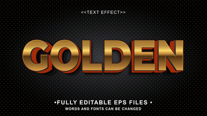 Poster - editable 3d golden  text effect.typhography logo