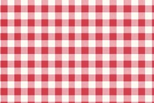 Red Gingham Seamless Pattern Background 