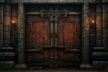 Old Scary Door Dungeon. Generate Ai