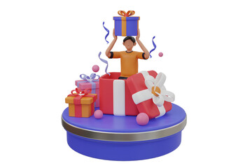 Poster - Online Shopping 3d Illustration