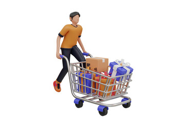 Poster - Online Shopping 3d Illustration