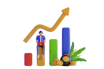 Poster - Investment return 3d Illustration