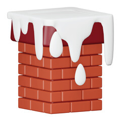 Poster - Chimney 3d rendering isometric icon.