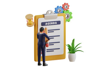 Poster - Business Agenda 3d Illustration