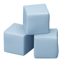 Poster - Ice cube 3d rendering isometric icon.