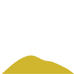 Sticker - Golden Mountains Illustration