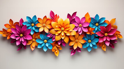 Flower garland decoration toran for Happy Diwali Holiday background. Generative Ai