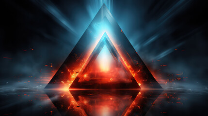 Aufkleber - Glitch geometric shape banners. Generative Ai