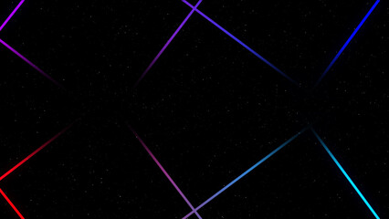 Abstract sci-fi grid or wireframe net footage. Dynamic blinking and moving stars on the background.
