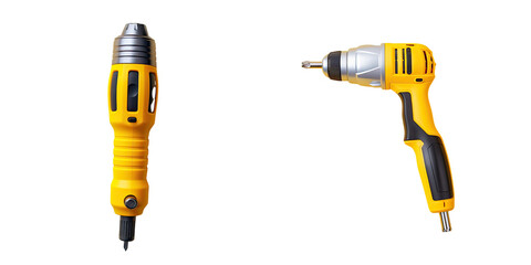 Yellow screwdriver on a transparent background