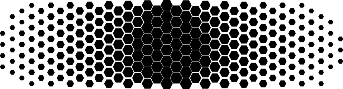 hexagon vector abstract geometric technology background. halftone hex retro simple pattern. minimal 