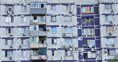 Wall Mural - fragments of a building of Soviet architecture in Ukraine