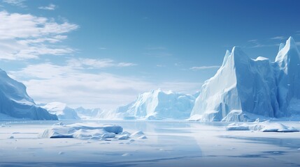 icy arctic glacier, north pole/south pole
