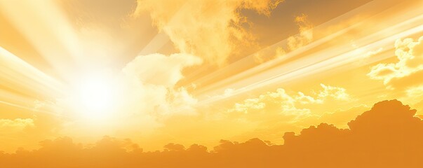 Wall Mural - golden hour. peaceful summer sunset. nature evening beauty. warm sky. dusk delight