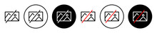 No Image Vector Icon Set. Image Not Available Symbol. Missing Thumbnail Photo Vector Symbol In Black Color.