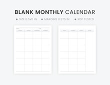 Printable Blank Monthly Calendar Free Stock Photo - Public Domain Pictures