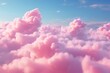 pink clouds in the sky cotton candy