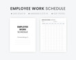 © graphicmarts - Employee Work Schedule Template. Employee Scheduling for Small Business
