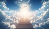 Fototapeta  - stairway to heaven, ai generative