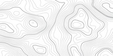 Topographic Contours Map Background. Topography Geographic White Lines Background. Geographic Lines Map On Elevation Assignment Pattern. White Paper Curved Reliefs Background.