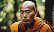 © franck - A monk entering a state of meditation and relaxation