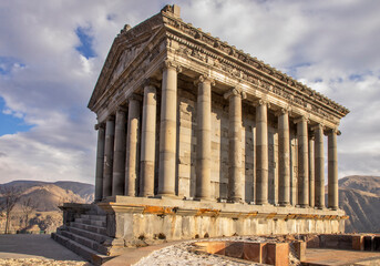 greco-roman temple in garni village. armenia