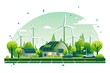 Illustration of Green energy technology 