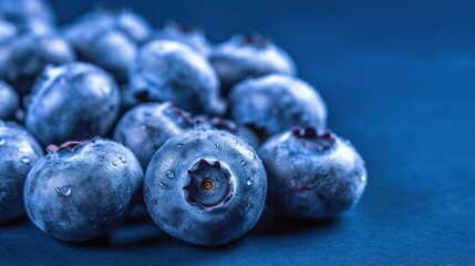 Wall Mural - blueberries on a white background