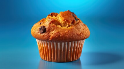 Cupcake muffin on flat background