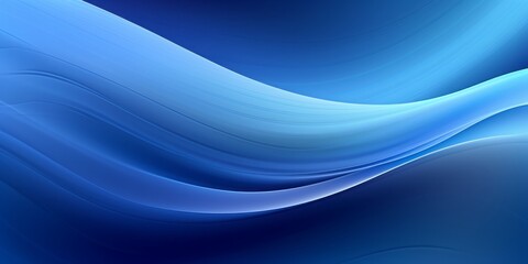 Fototapete - Abstract Blue Wave Wallpaper in a Contemporary Precisionist Style