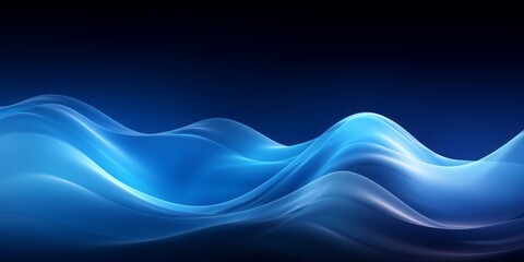 Fototapete - Abstract Blue Wave Wallpaper in a Contemporary Precisionist Style