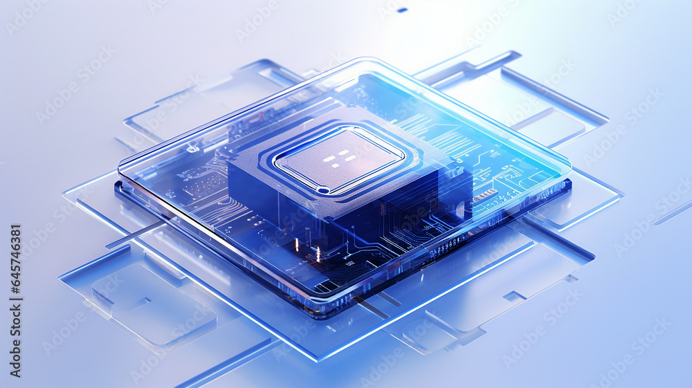 Future innovative digital Quantum Computer System network Micro Chip ...