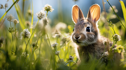 easter rabbit in the grass