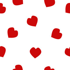 Wall Mural - red heart shape seamless background